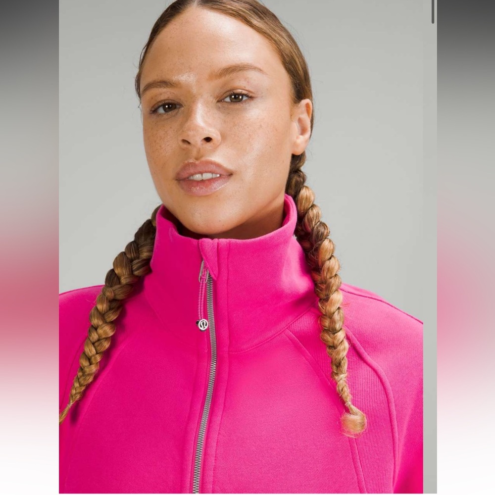 LULULEMON Sonic Pink Scuba Oversized Funnel Neck Half Zip NWOT! SZ M/L - Picture 5 of 8